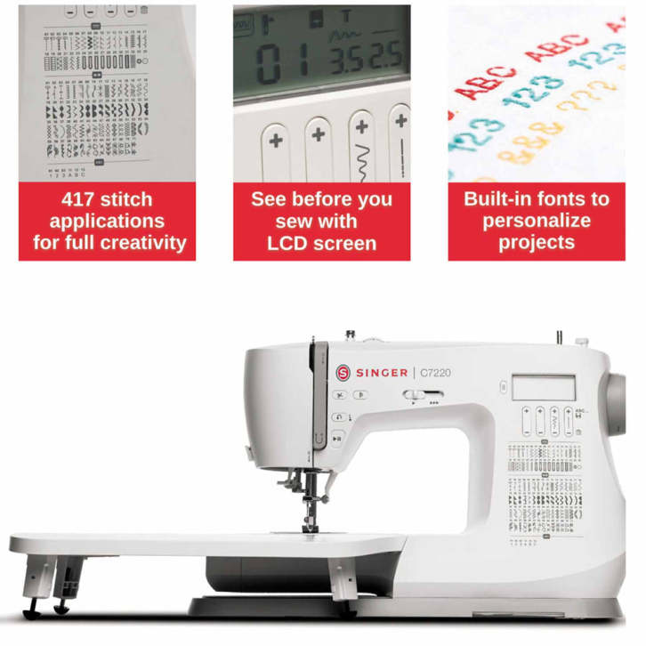 SINGER® C7220 Naaimachine met Verlengtafel
