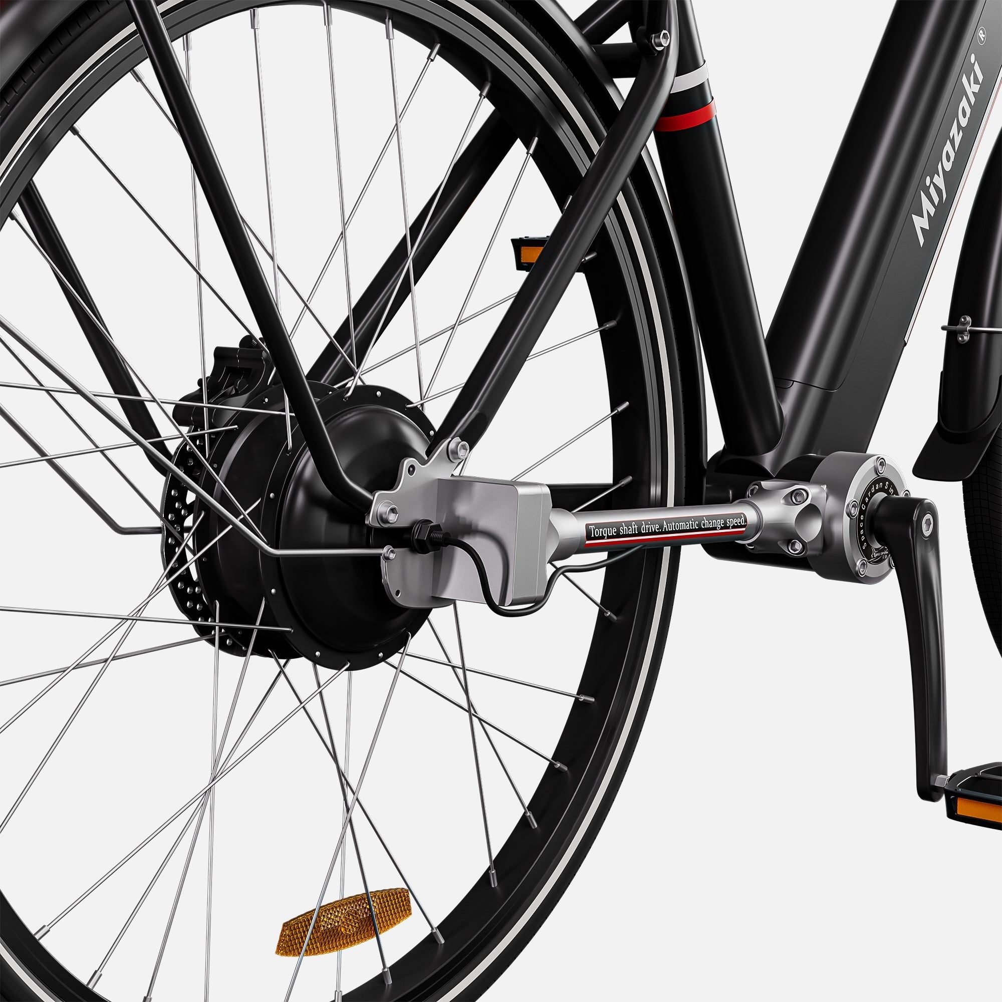 Miyazaki Torque shaft drive Automatische snelheidsverandering Elektrische fiets GC1995