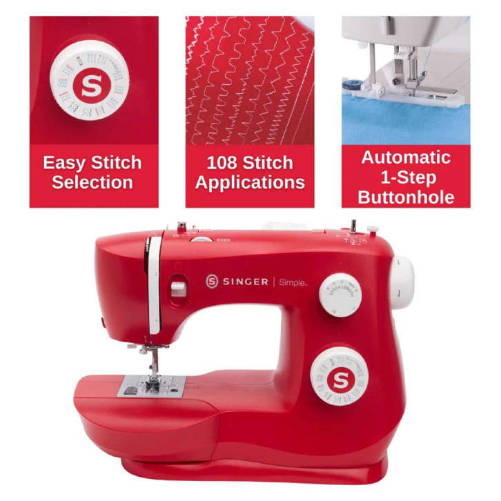 SINGER® Simple™ 3337 Rode Naaimachine