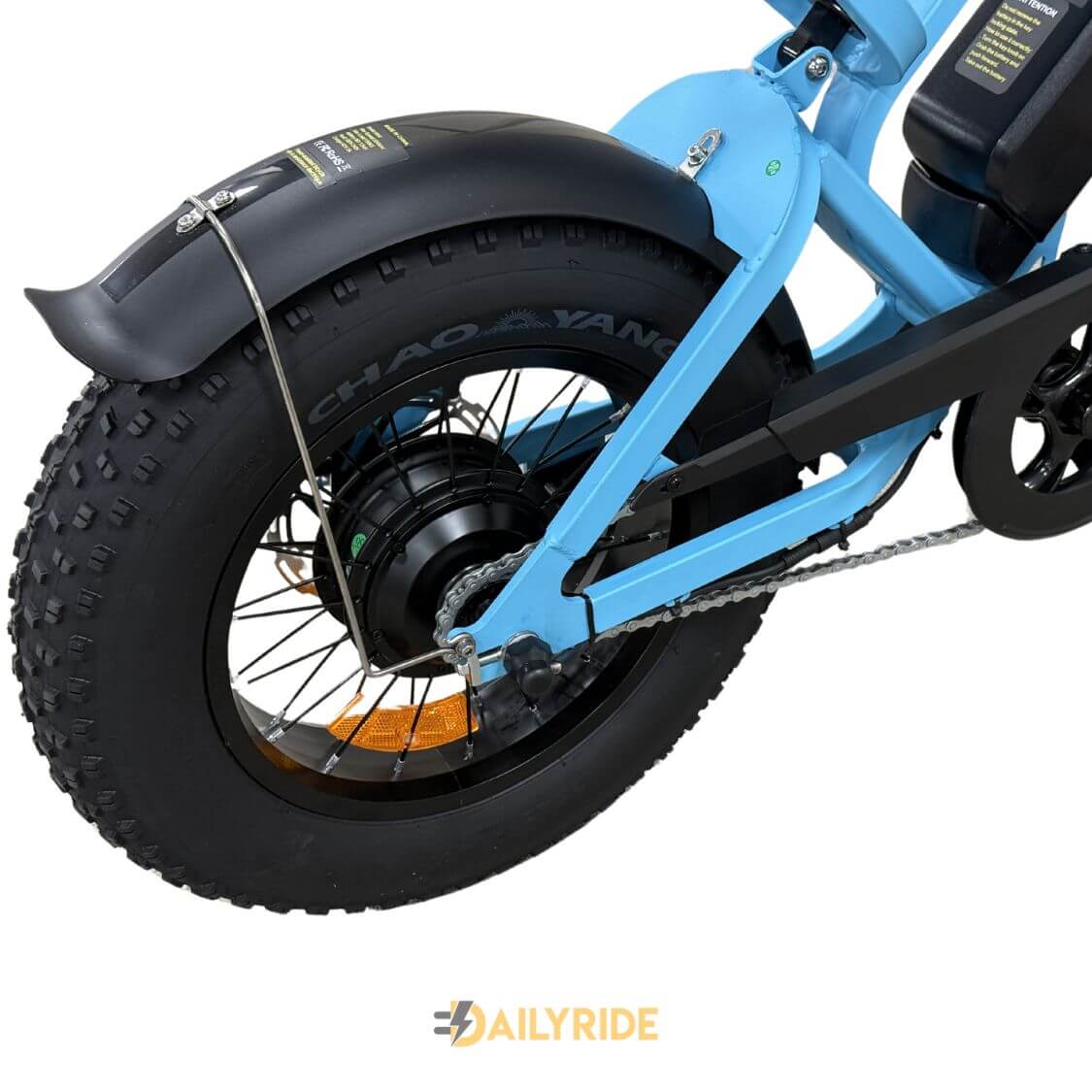 V20 Mini Fatbike – Kinderfatbike met Hydraulische Remmen & Gashendel - Blauw - Stoer, Veilig en Straatlegaal!